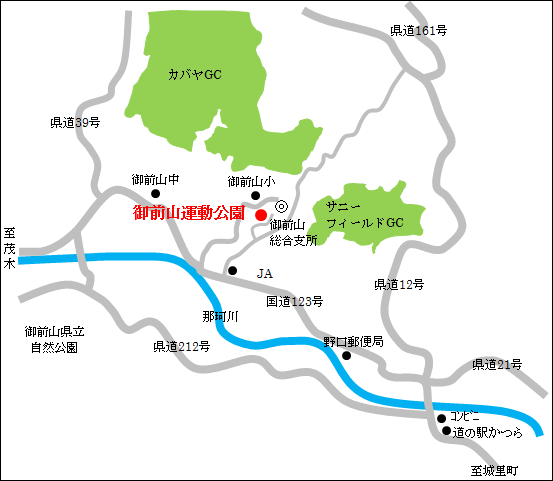 御前山運動公園　：　地図