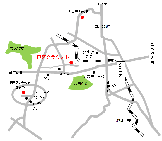 市営グラウンド　：　地図