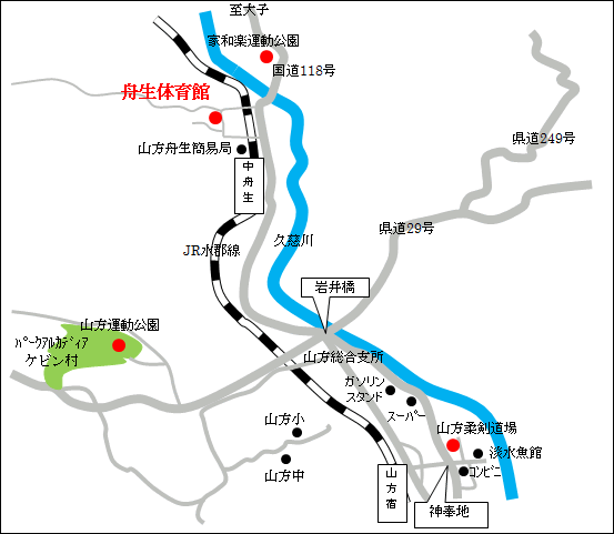 舟生体育館　：　地図
