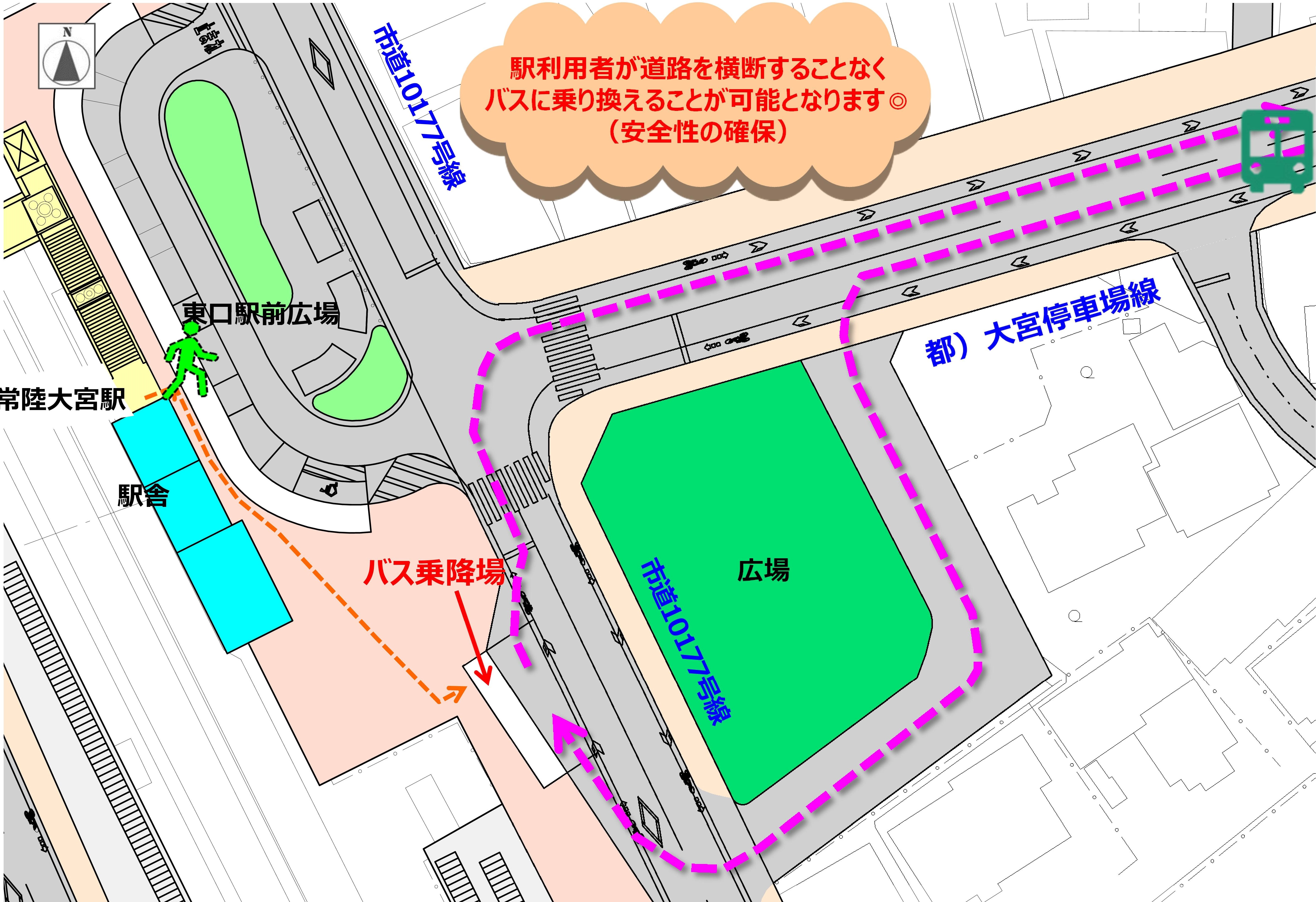 東口広場利用イメージ バスの利用