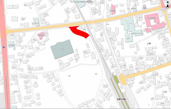【位置図拡大】市道10181号線道路改良舗装工事