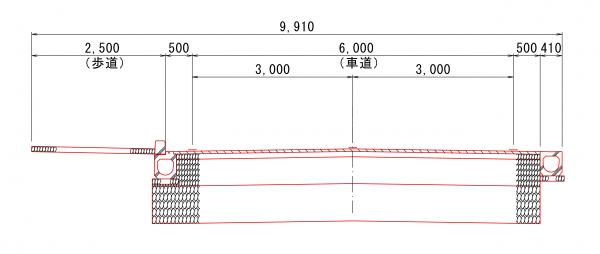 【標準横断図】市道10181号線道路改良舗装工事