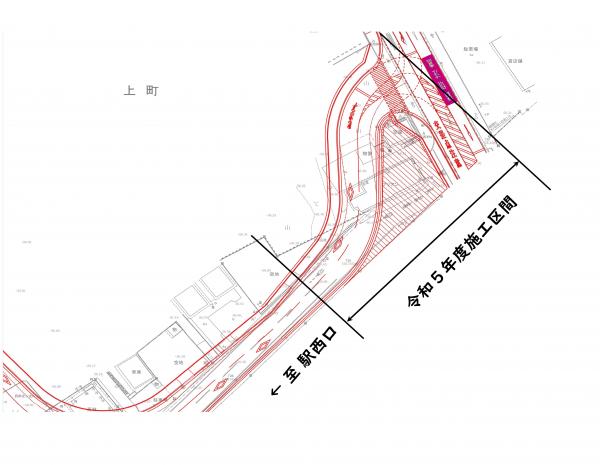 【平面図2】市道1018号線道路改良舗装工事