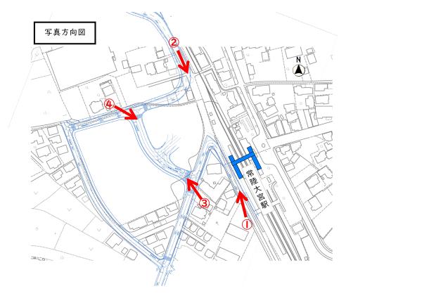 【写真撮影方向】駅西工事