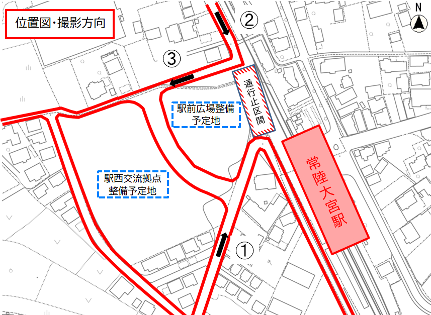 ルート切り替え後位置図