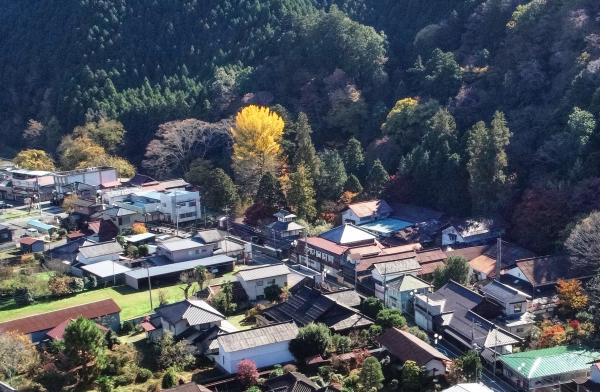 上空から見た高部宿
