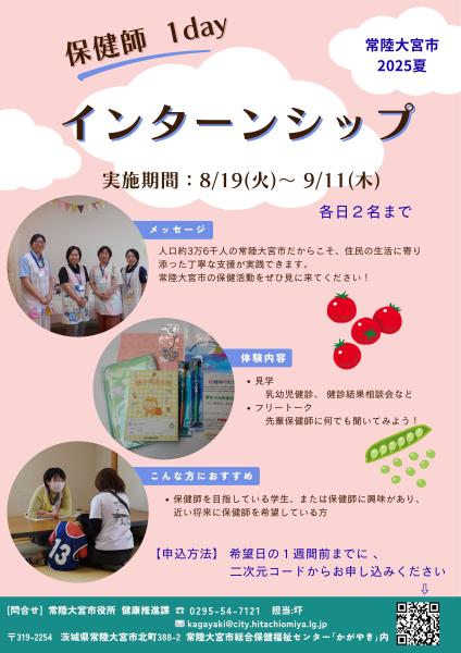 保健師インターンシップチラシ
