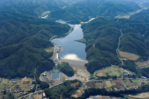 御前山ダム（空撮）