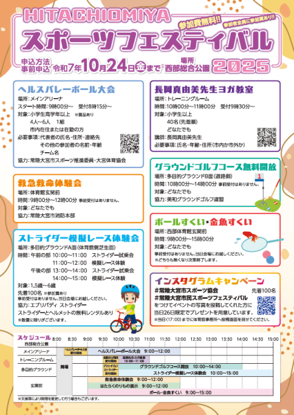 スポーツフェスティバル2025チラシ裏